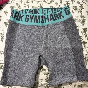 Gymshark Teal and Gray Women's Athletic Shorts